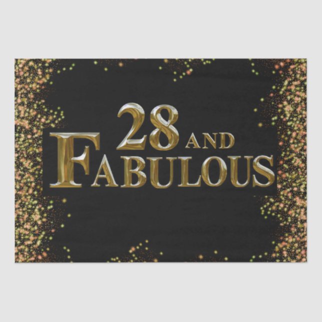 28th  Birthday  Tissue Paper (Front)