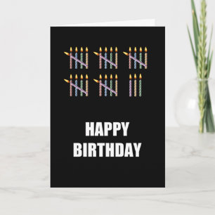 28th Birthday with Candles Card