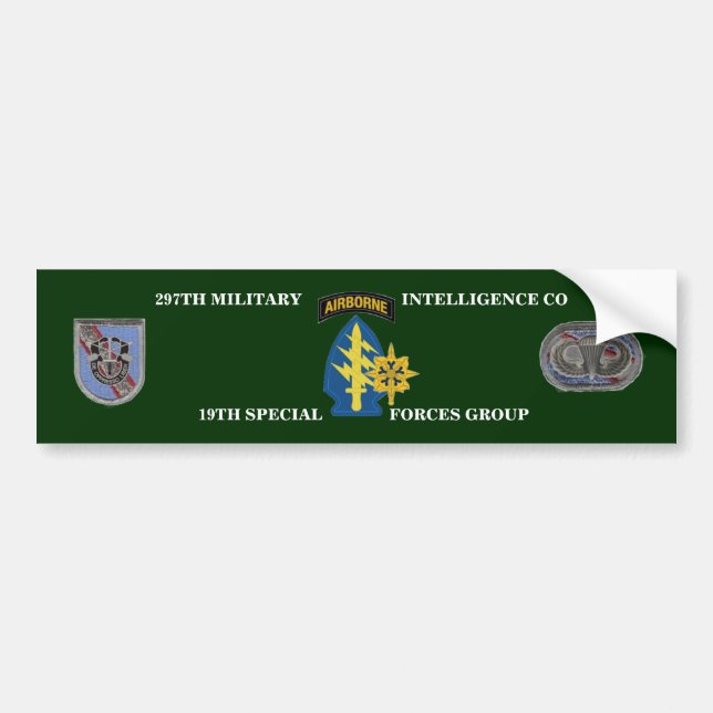 297TH MILITARY INTELLIGENCE COMPANY BUMPER STICKER (Front)