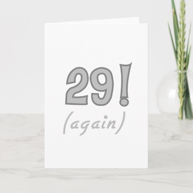 29 Again Card (Front)