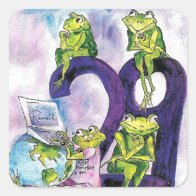29 and Froggy Leap Year Day Square Sticker (Front)