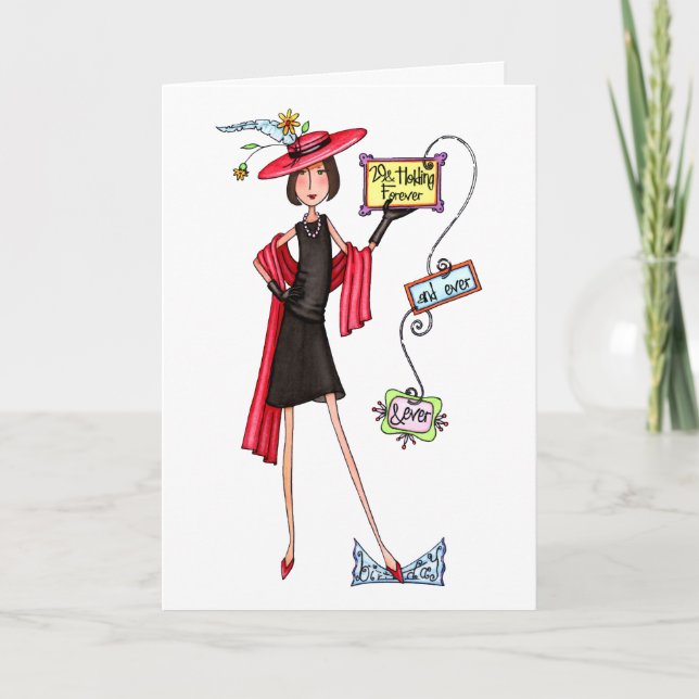 29 and Holding Chic Birthday Card (Front)