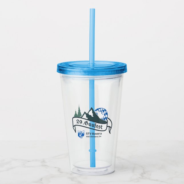 29. Gaufest Acrylic Tumbler with Straw (Front)
