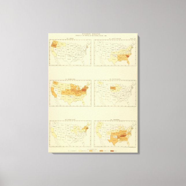 29 Interstate migration 1890 ORTN Canvas Print (Front)