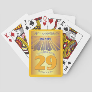 29 Year Golden Ray 12 Step CUSTOM NAME Playing Cards