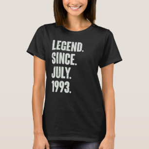 29 Year Old 29th Birthday Legend Since July 1993 T-Shirt