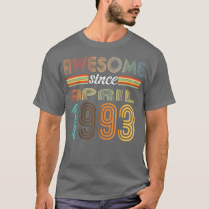 29 Year Old Awesome Since April 1993 29th Birthday T-Shirt