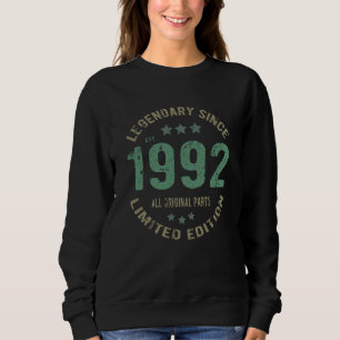 29 Year Old Bday 1992 Legend Since 29th Birthday Sweatshirt