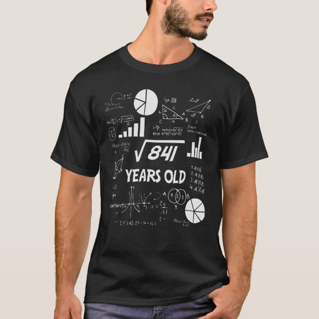 29 Year Old Bday Math Teacher 29th Birthday Gift T-Shirt (Front)