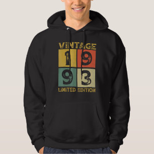 29 Year Old  Retro 1993  29th Birthday Hoodie