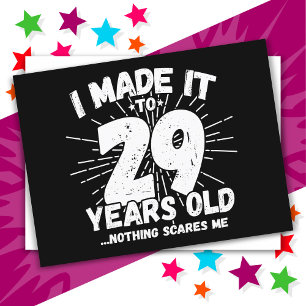 29 Year Old Sarcastic Meme Funny 29th Birthday Postcard