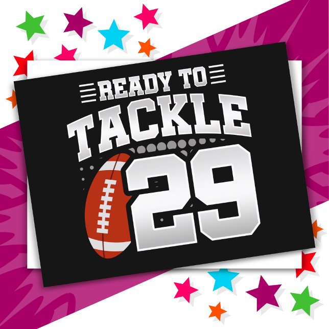 29 Year Old Tackle Football Party 29th Birthday Postcard (Creator Uploaded)