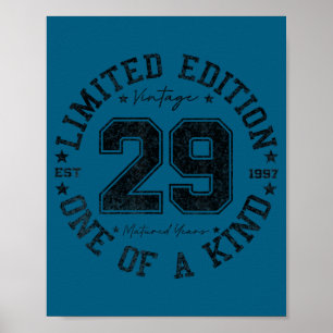 29 Year Old Vintage 1997 Limited Edition 29th Birt Poster