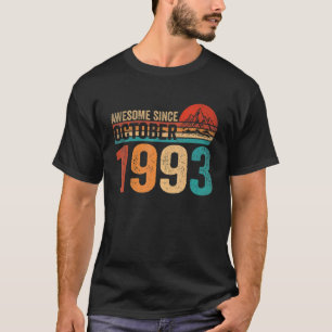 29 Years Old 29th Birthday Awesome Since October T-Shirt