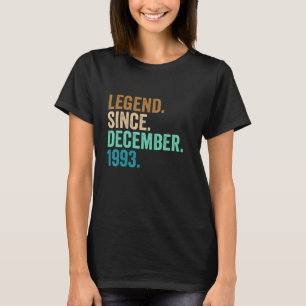 29 Years Old 29th Birthday Legend Since December 1 T-Shirt