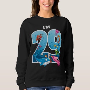 29 Years Old Birthday Whale Sea Animal Birthday Me Sweatshirt