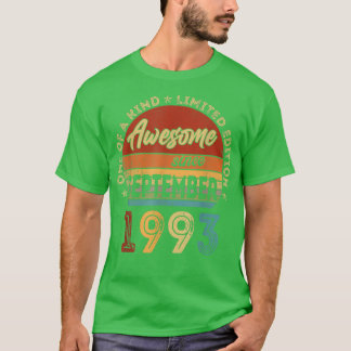 29 Years Old Gift 29th Birthday Awesome Since Sept T-Shirt