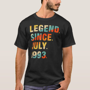 29 Years Old  Legend Since July 1993 29th Birthday T-Shirt