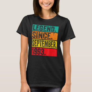 29 Years Old  Legend Since September 1993 29th Bir T-Shirt