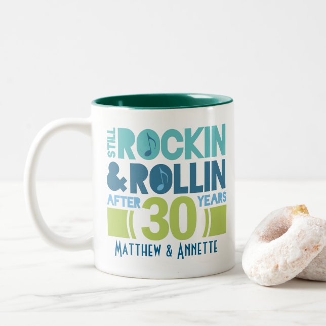 29th Anniversary Personalised Mug Gift (With Donut)