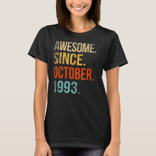 29th Birthday 29 Year Old Awesome Since October 1 T-Shirt