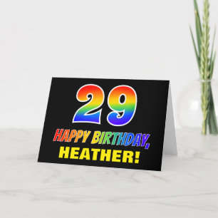 29th Birthday: Bold, Fun, Simple, Rainbow 29 Card