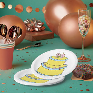 29th Birthday Cake Paper Plates