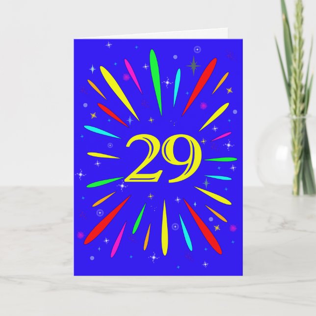 29th Birthday Explosion Card (Front)