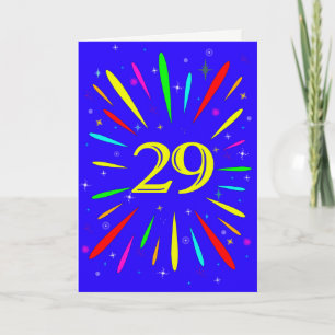 29th Birthday Explosion Card