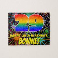 29th Birthday: Fun, Colourful Celebratory Firework