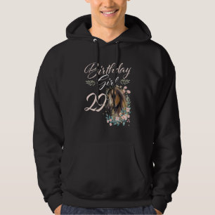 29th Birthday Girl Horse 29 Years Old Bday Hoodie