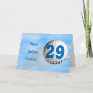 29th birthday golfing card