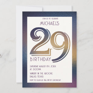 29th birthday invitation