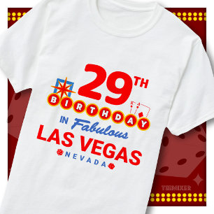 29th Birthday Las Vegas Welcome Sign Party Squad T-Shirt