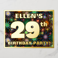 29th Birthday Party: Bold, Colourful Fireworks Loo