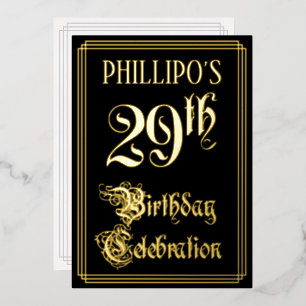 29th Birthday Party — Fancy Script & Custom Name