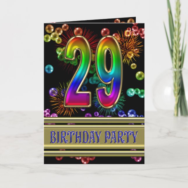 29th Birthday party Invitation (Front)