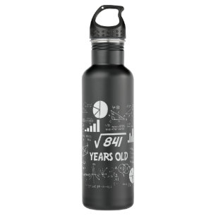 29th Birthday Square Root Math 29 Years Old Bday 710 Ml Water Bottle