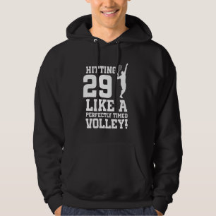 29th Birthday Tennis 29 Years Old Tennis Player Bi Hoodie