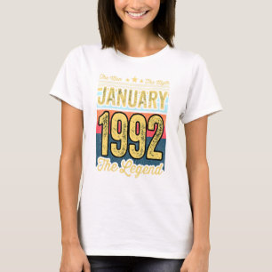 29th Birthday The Man The Myth The Legend January  T-Shirt
