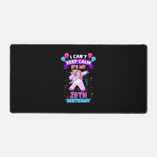 29th Birthday Unicorn Shirt For 29 Years Old Women Desk Mat