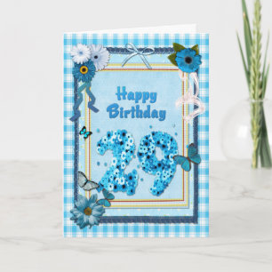 29th Birthday with a scrapbook effect Card