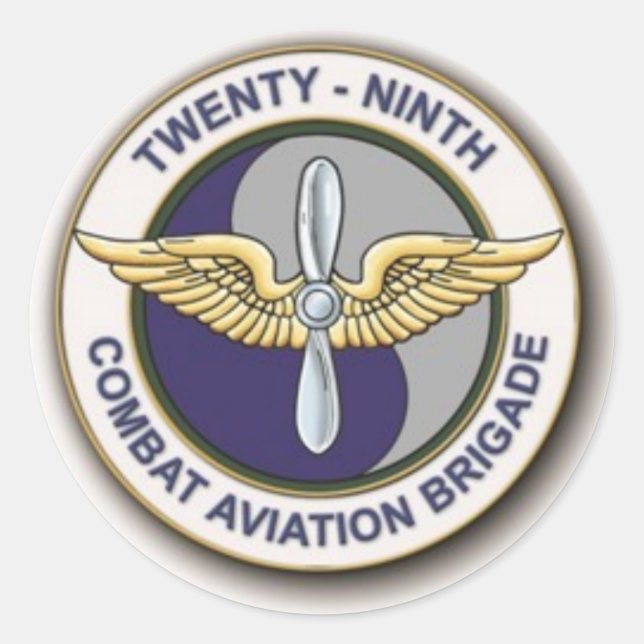 29TH Combat Aviation Brigade Classic Round Sticker (Front)
