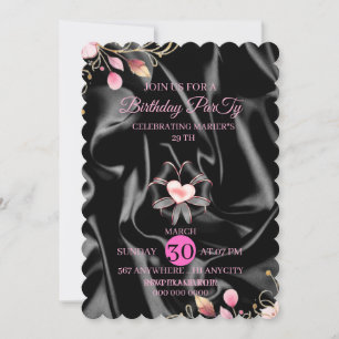 29th Pink Birthday Dinner Digital Invitation, 29 b Save The Date