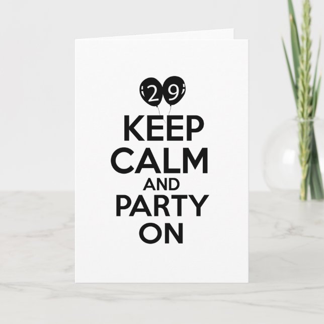 29th year birthday designs card (Front)