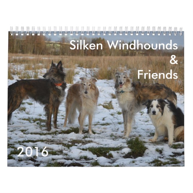2 2016 Silken Windhounds & Friends Calendar (Cover)