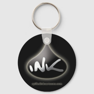 2.25" Ink Drop Key Chain - Black