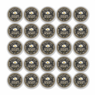 2.25" Waterproof Vinyl Honey Label with Daisy
