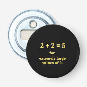 2 + 2 = 5  Funny Math Joke Bottle Opener