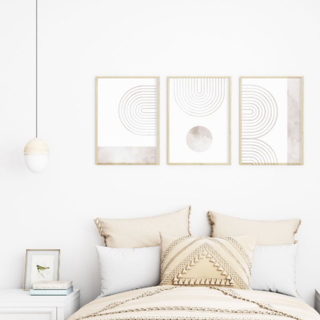 2/3 Neutral Mid Century Minimal Wall Art Print (Creator Uploaded)